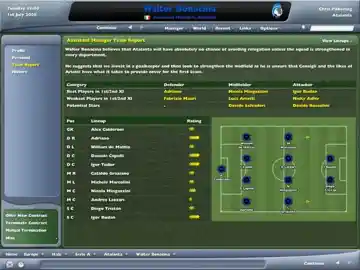 Football Manager 2006 (USA) screen shot game playing